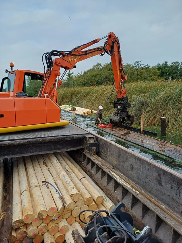 Ecologische opwaardering Reigersbos 4 sBA - Reigersbos - Ecologische opwaardering - Luwtescherm plaatsen